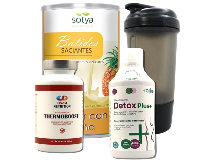 Pack Completo Adelgazamiento + Vaso Coctelera NEGRO