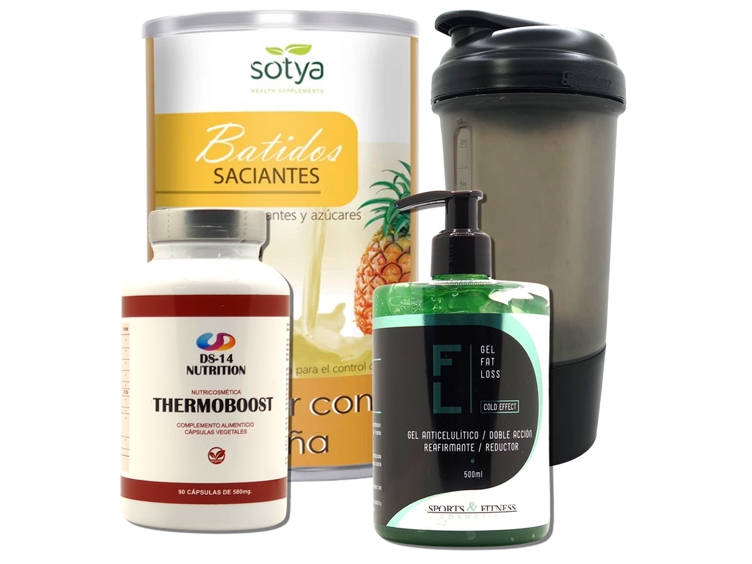 Pack Completo Adelgazamiento + Vaso Coctelera NEGRO