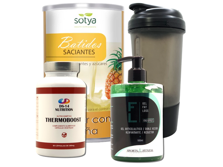 Pack Completo Adelgazamiento + Vaso Coctelera NEGRO
