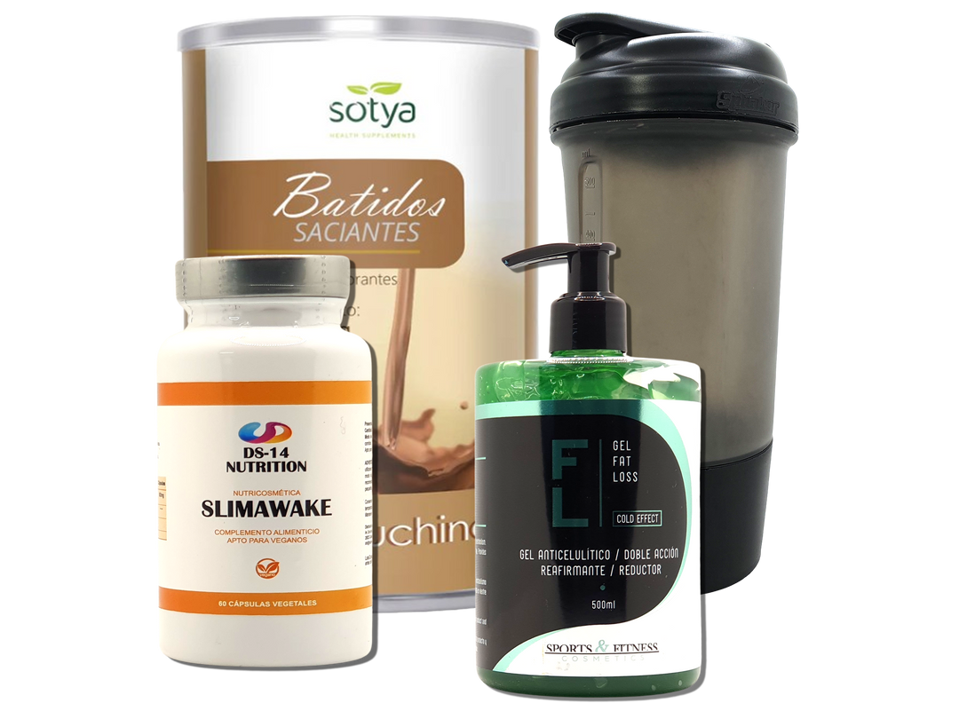 Pack Completo Adelgazamiento + Vaso Coctelera NEGRO