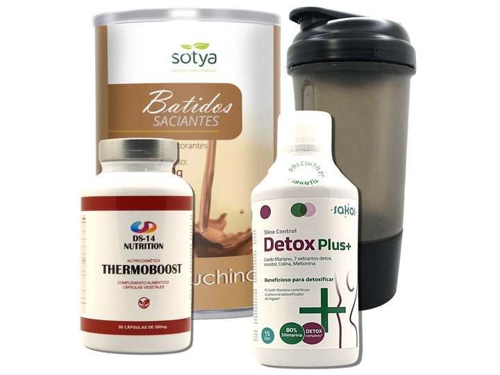 Pack Completo Adelgazamiento + Vaso Coctelera NEGRO