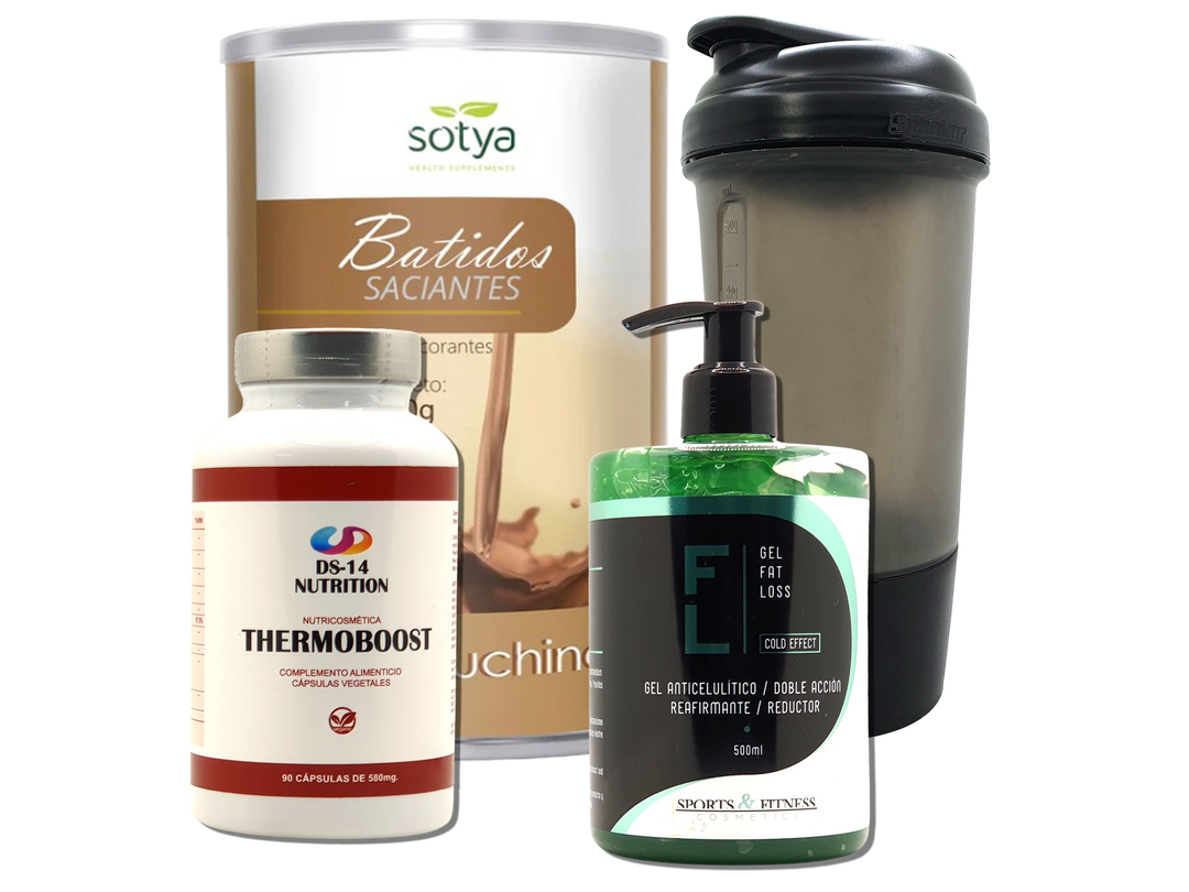 Pack Completo Adelgazamiento + Vaso Coctelera NEGRO