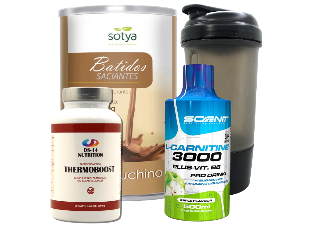 Pack Completo Adelgazamiento + Vaso Coctelera NEGRO