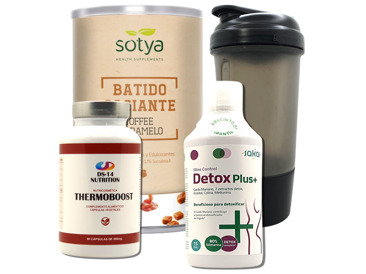 Pack Completo Adelgazamiento + Vaso Coctelera NEGRO