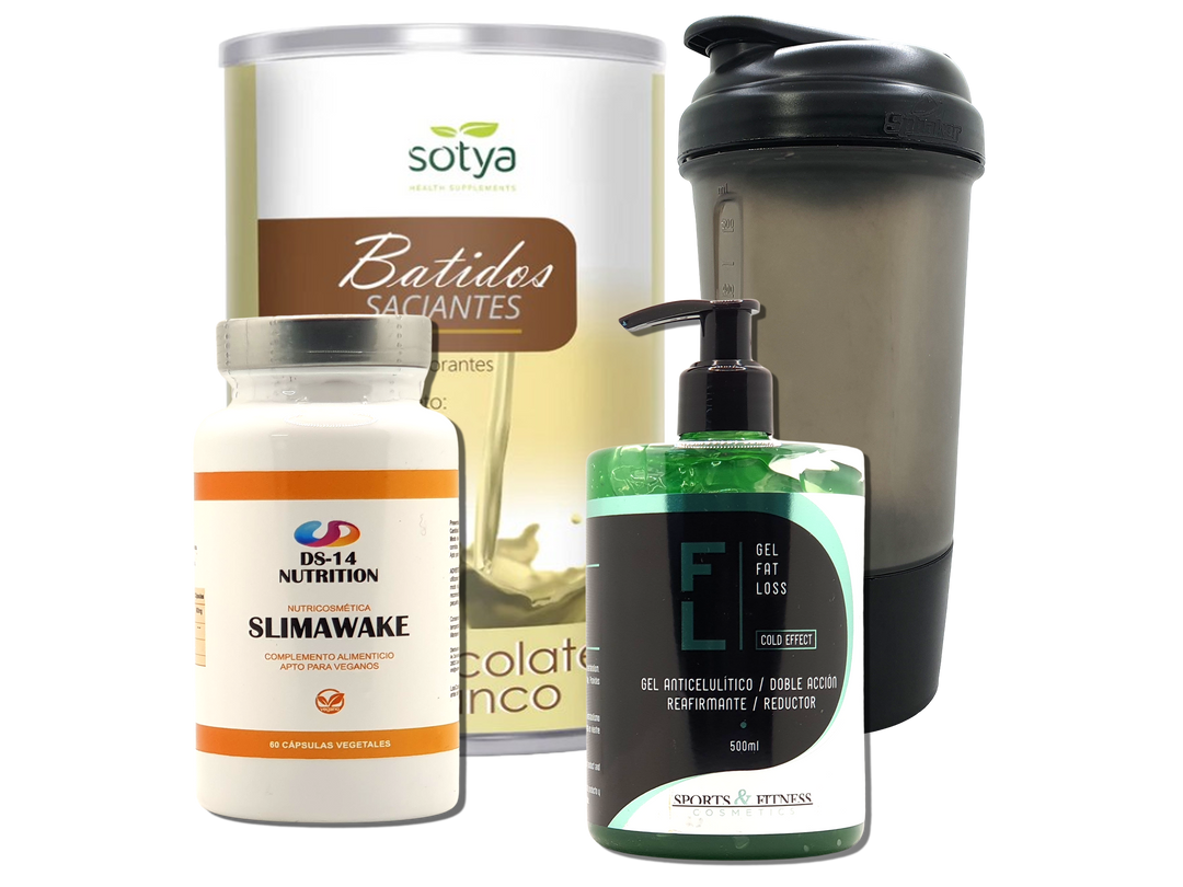Pack Completo Adelgazamiento + Vaso Coctelera NEGRO