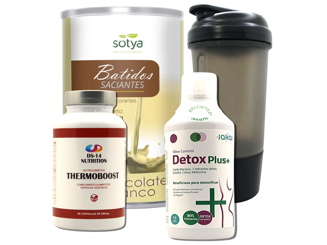Pack Completo Adelgazamiento + Vaso Coctelera NEGRO