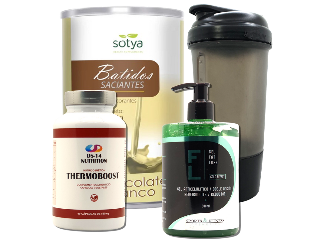 Pack Completo Adelgazamiento + Vaso Coctelera NEGRO