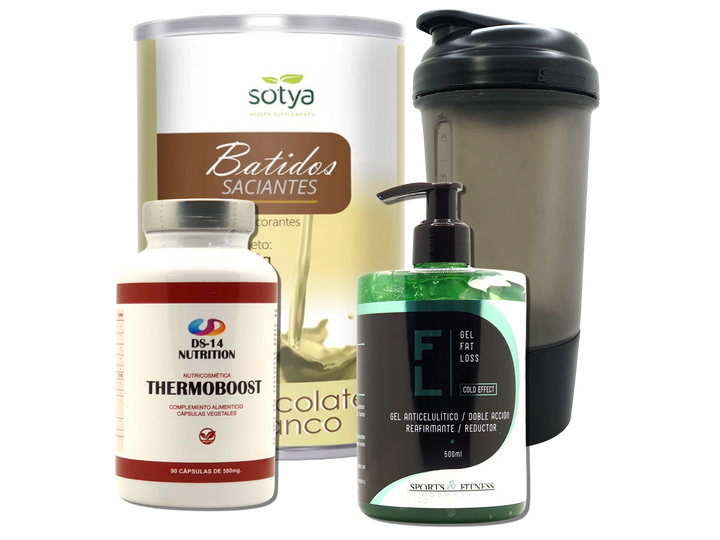 Pack Completo Adelgazamiento + Vaso Coctelera NEGRO