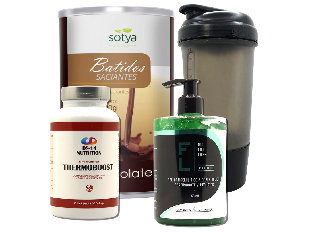 Pack Completo Adelgazamiento + Vaso Coctelera NEGRO