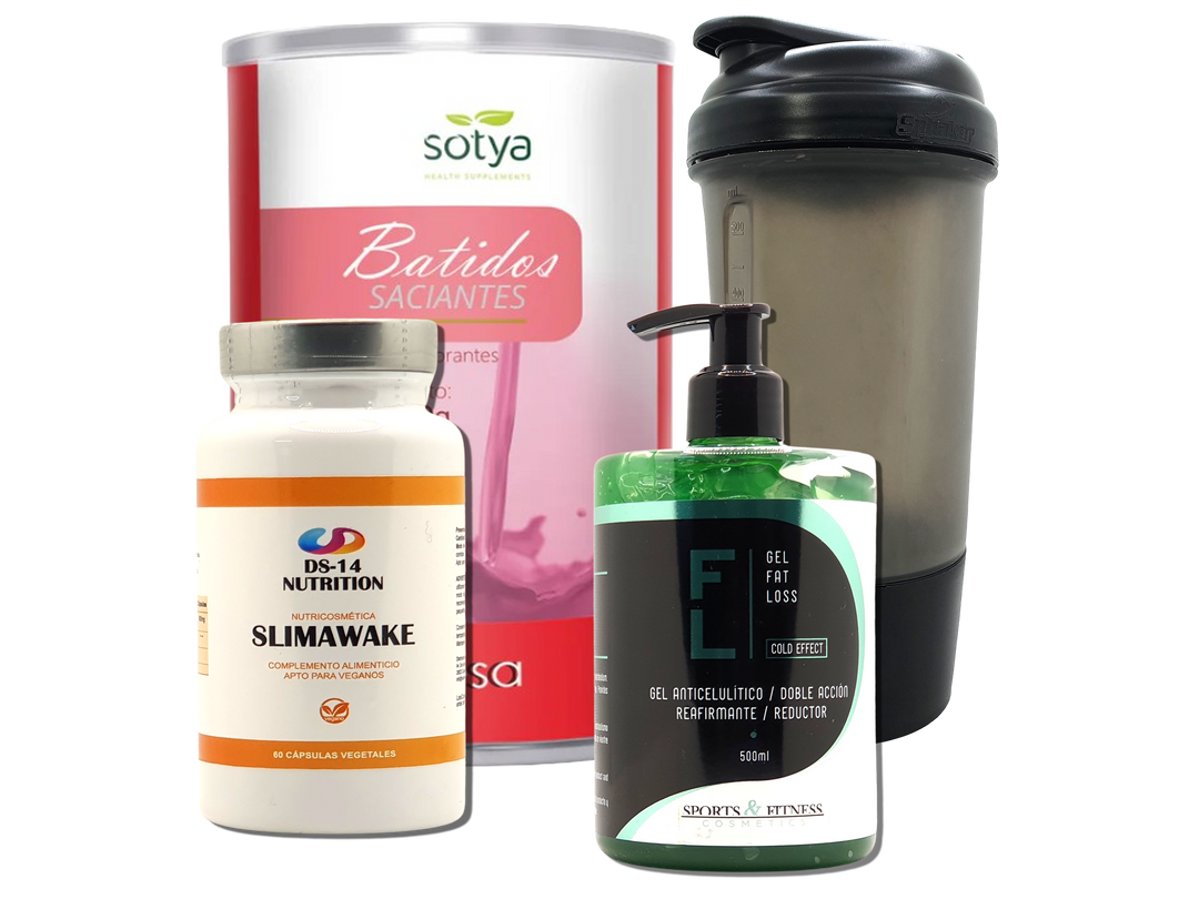 Pack Completo Adelgazamiento + Vaso Coctelera NEGRO