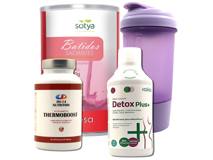 Pack Completo Adelgazamiento + Vaso Coctelera FUCSIA