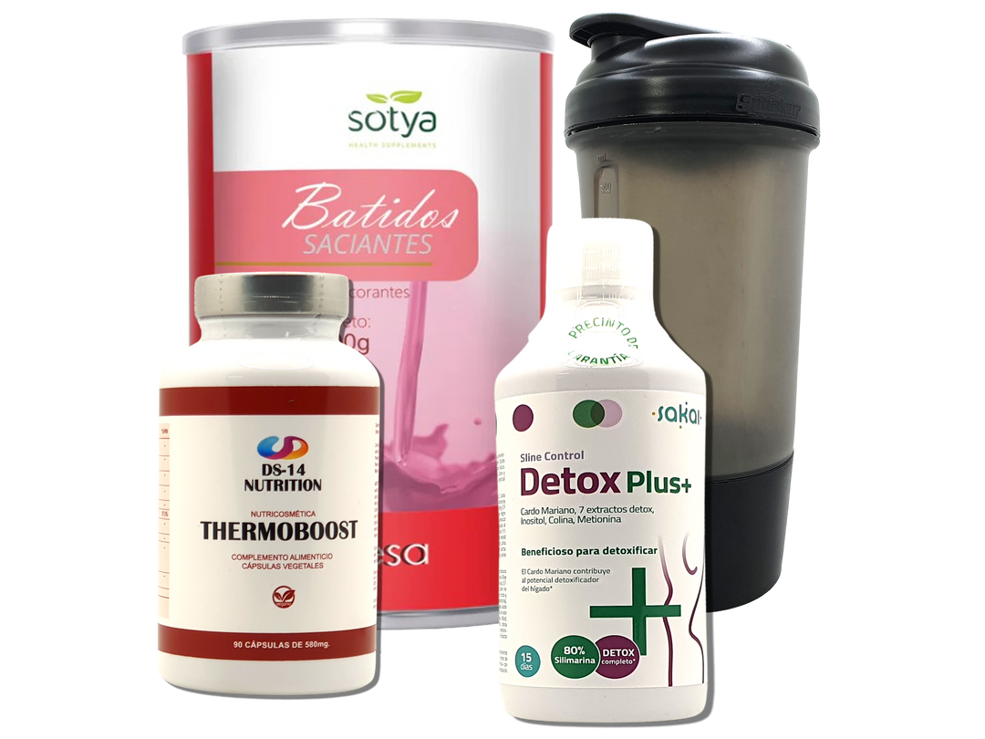 Pack Completo Adelgazamiento + Vaso Coctelera NEGRO