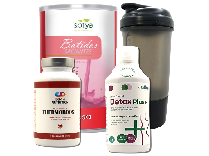 Pack Completo Adelgazamiento + Vaso Coctelera NEGRO
