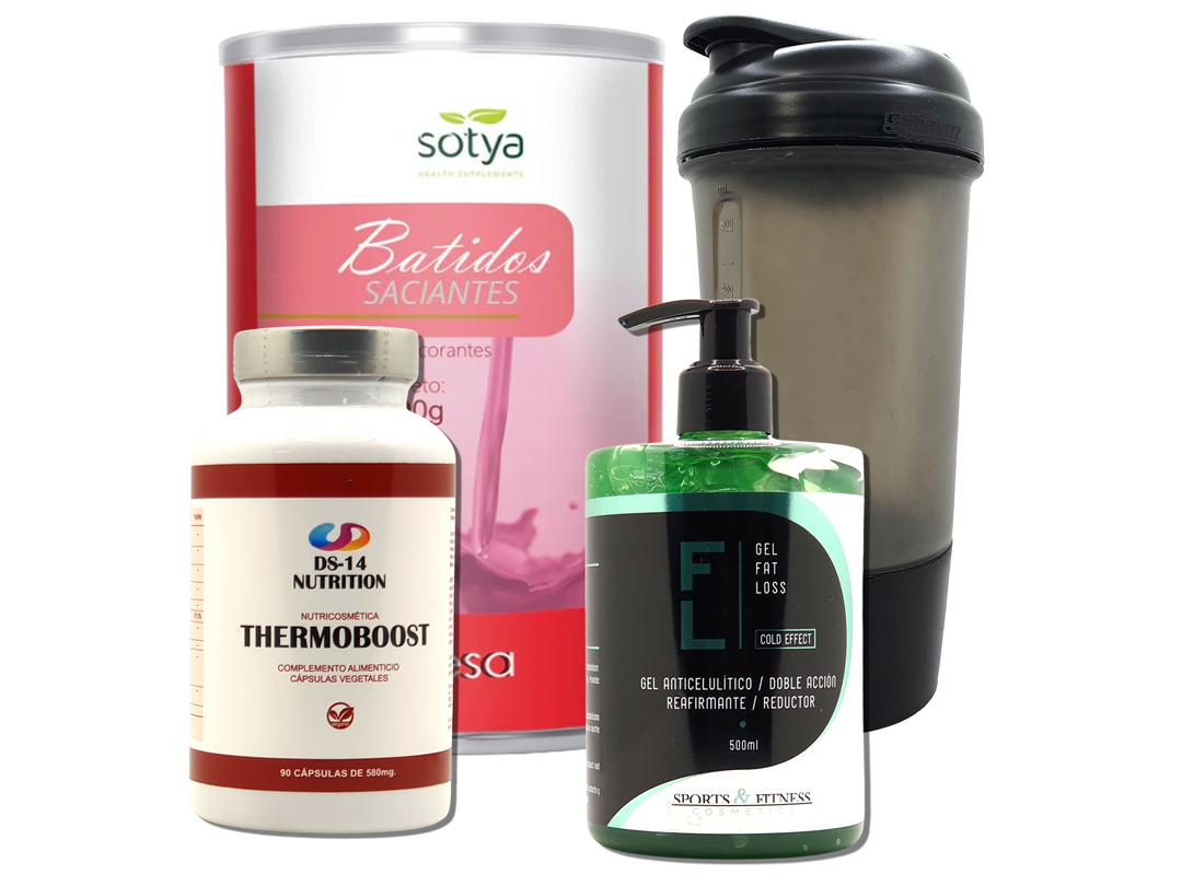 Pack Completo Adelgazamiento + Vaso Coctelera NEGRO