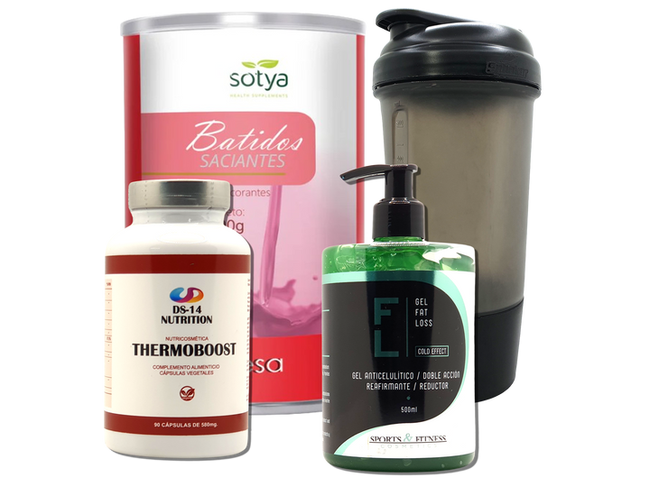 Pack Completo Adelgazamiento + Vaso Coctelera NEGRO