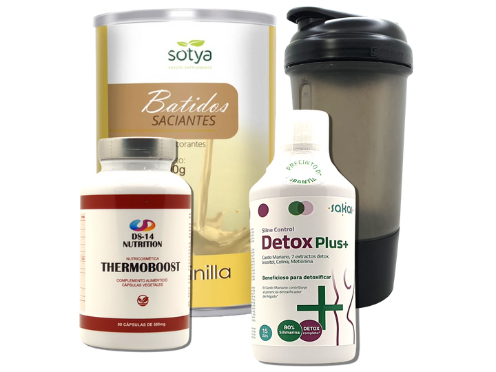 Pack Completo Adelgazamiento + Vaso Coctelera NEGRO